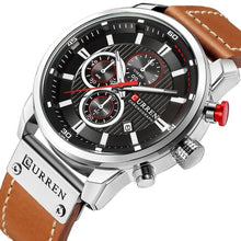 Chronograph De Luxe En Cuir Généreux Pour Homme