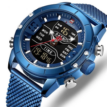 Chronographe Double-Horloge En Acier Avec Alarme Et Lumière