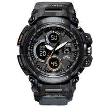 Chronographe Double-Horloge Militaire En Silicone Pour Homme Camouflage Gris