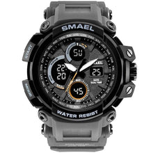 Chronographe Double-Horloge Militaire En Silicone Pour Homme Gris