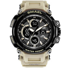 Chronographe Double-Horloge Militaire En Silicone Pour Homme Khaki