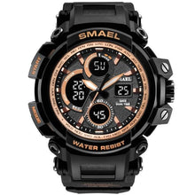 Chronographe Double-Horloge Militaire En Silicone Pour Homme Or
