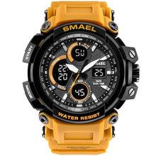 Chronographe Double-Horloge Militaire En Silicone Pour Homme Orange