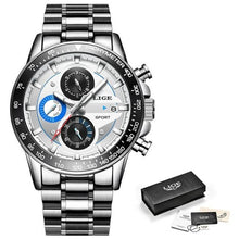 Chronographe En Acier Inoxydable Avec Rétroéclairage Blanc