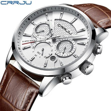 Chronographe En Cuir Pour Homme Marron