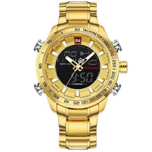Chronographe Homme A La Mode En Acier De Luxe Or