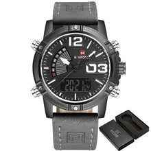 Chronographe Militaire Décontracté Pour Homme Gris Noir