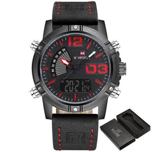 Chronographe Militaire Décontracté Pour Homme Rouge Noir