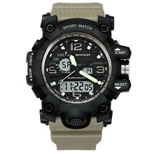 Chronographe Militaire Double-Horloge Khaki