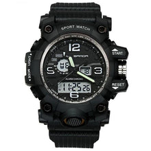 Chronographe Militaire Double-Horloge Noir