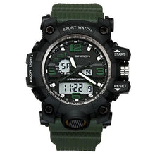 Chronographe Militaire Double-Horloge Vert