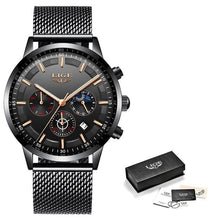 Chronographe Pour Homme En Maille Dacier Noir Or