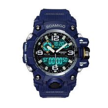 Chronographe Sport Double-Affichage Avec Alarme Bleu