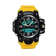 Chronographe Sport Double-Affichage Avec Alarme Jaune