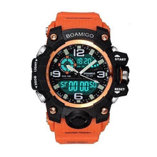 Chronographe Sport Double-Affichage Avec Alarme Orange