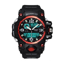Chronographe Sport Double-Affichage Avec Alarme Rouge