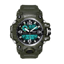 Chronographe Sport Double-Affichage Avec Alarme Vert