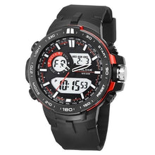 Chronographe Sport Militaire Double-Horloge Rouge