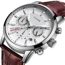 Montre A Mouvement Quartz En Cuir Pour Homme