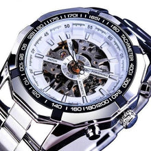 Montre Avec Mécanisme Profond En Acier Argent Blanc