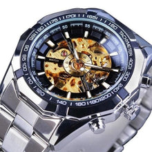 Montre Avec Mécanisme Profond En Acier Or Argent