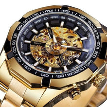 Montre Avec Mécanisme Profond En Acier Or