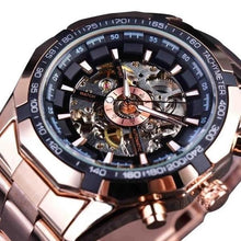 Montre Avec Mécanisme Profond En Acier Rose Gold
