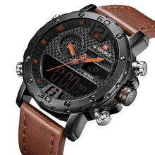 Montre Chronographe En Cuir Avec Rétroéclairage