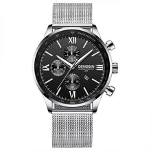 Montre Chronographe Homme En Maille Dacier Argent Noir
