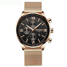Montre Chronographe Homme En Maille Dacier Rose Gold Noir
