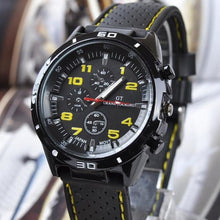 Montre Course Gt Sport Pour Homme Noir Jaune