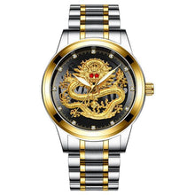 Montre dragon en acier à quartz.