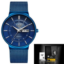 Montre En Maille Dacier Pour Homme Bleu