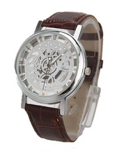 Montre Homme Cuir Squelette Luxe