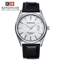 Montre Homme De Luxe En Acier Ou Cuir Blanc