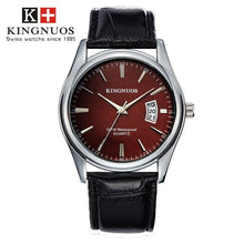 Montre Homme De Luxe En Acier Ou Cuir Noir Rouge