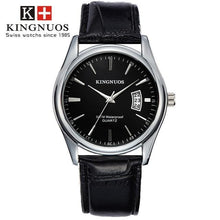 Montre Homme De Luxe En Acier Ou Cuir Noir