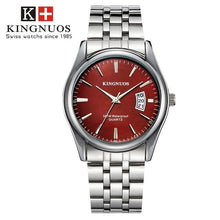Montre Homme De Luxe En Acier Ou Cuir Rouge