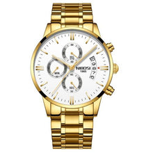 Montre Homme En Acier Avec Chronographe Et Calendrier B