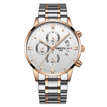 Montre Homme En Acier Avec Chronographe Et Calendrier F