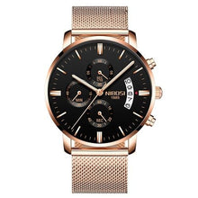 Montre Homme En Acier Avec Chronographe Et Calendrier P