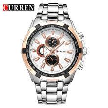 Montre Homme En Acier Grand Cadran Argent Or