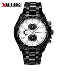 Montre Homme En Acier Grand Cadran Blanc Et Noir