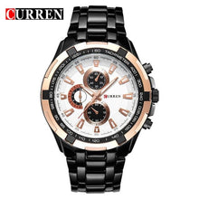 Montre Homme En Acier Grand Cadran Or Noir Blanc