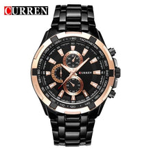 Montre Homme En Acier Grand Cadran Or Noir