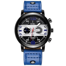Montre Homme En Cuir Boutonné Et Cousu B