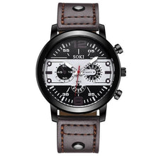 Montre Homme En Cuir Boutonné Et Cousu C