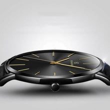 Montre Homme En Cuir De Luxe Mince Elégante