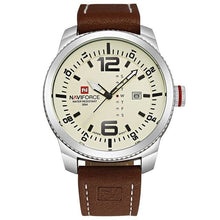 Montre Homme En Cuir Vintage Décontracté Jaune Argent