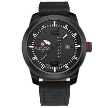 Montre Homme En Cuir Vintage Décontracté Noir Et Blanc